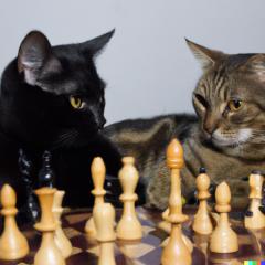 "No, youve not won yet. My king has 9 lives too."