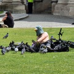 "So, I walked into this packed pub, shouted TOPLESS BIRD LYING IN THE PARK! and got served in no time!" 