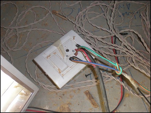 Watt on earth has happened here, the current electrician  installed ample wiring and then just went ohm.