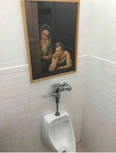 At least the picture is well-hung.