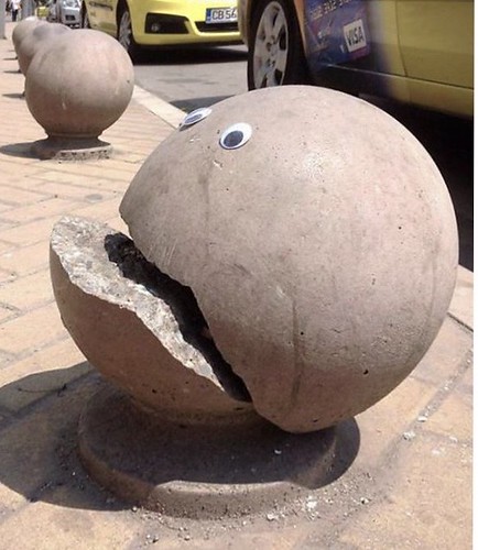   Vandal artists are getting boulder.