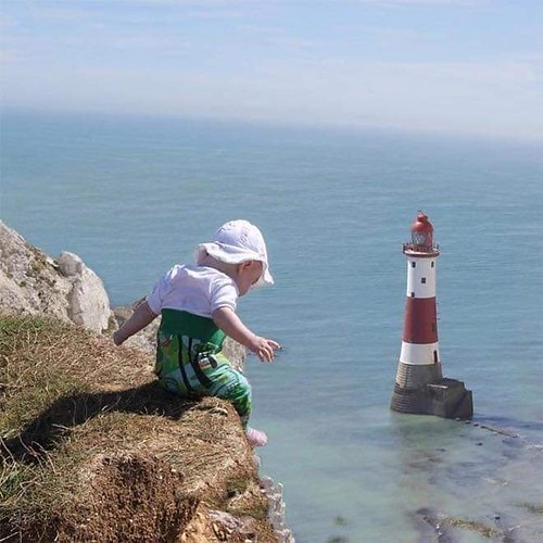You know its dangerous when even the lighthouse has a shocked expression on its face.