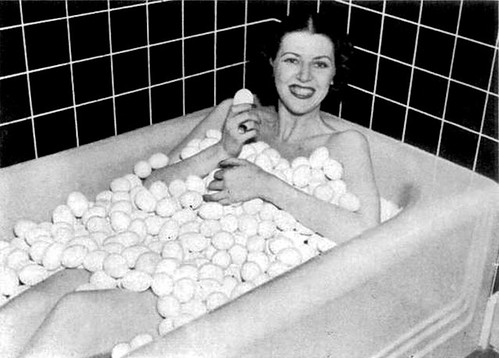 The wife spends most of her day laying in the bath
